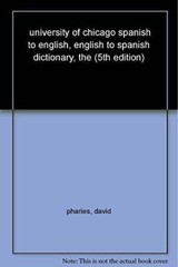 university of chicago spanish to english, english to spanish diction – VERY GOOD