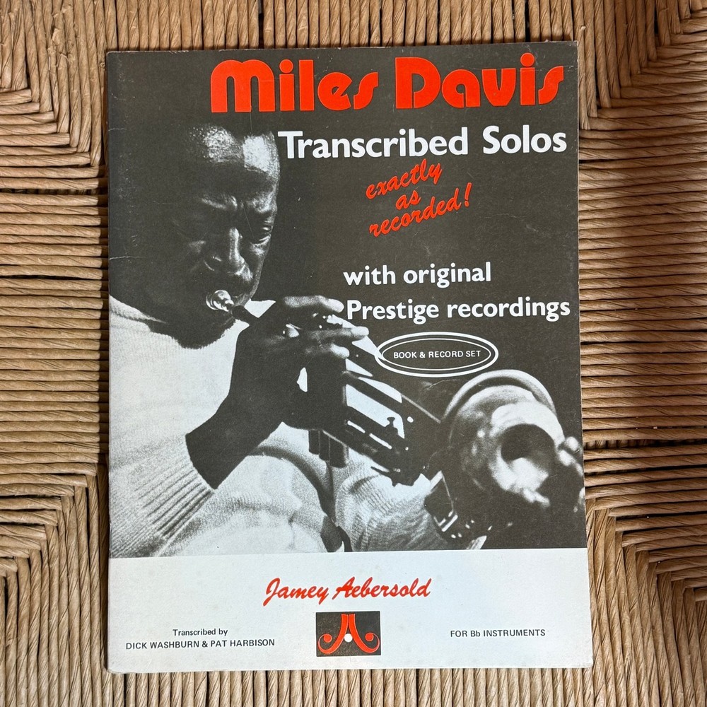 Miles Davis Transcribed Solos Jamey Aebersold 1980 Jazz Music Book for Bb