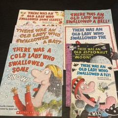 There Was An Old Lady Series Books by Lucille Colandro Lot Of 7 PBs & BB