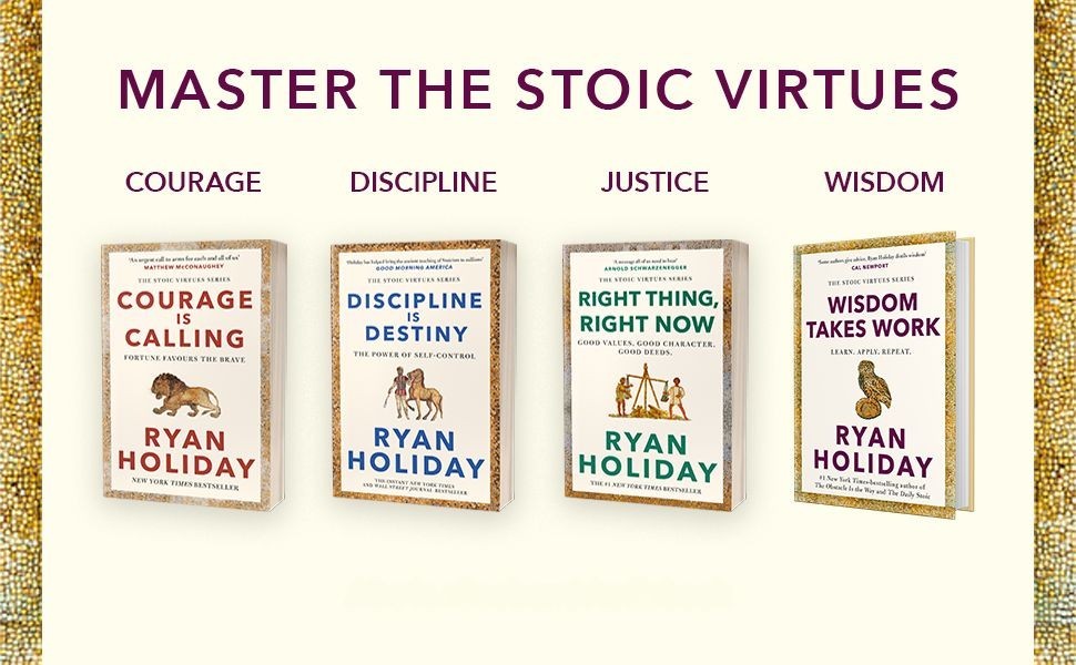 Ryan Holiday 4book set : courage is calling + discipline is destiny + right…PB