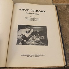 Shop Theory Revised Edition Hardcover McGraw-Hill Mechanical Engineering 1940’s
