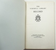 The Turnbull Library Record 10/73 New Zealand History Katherine Mansfield