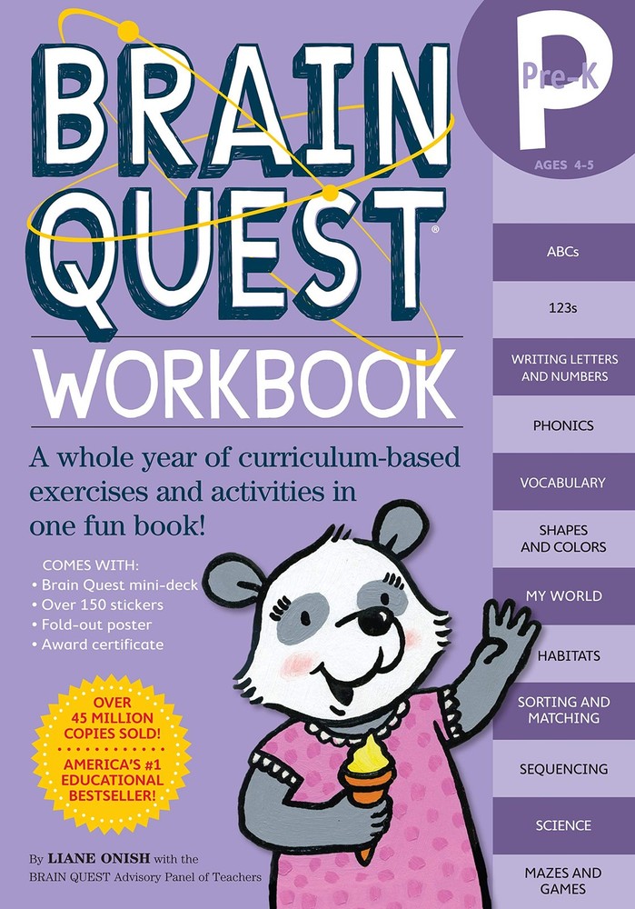 Brain Quest Workbook: Pre-K – paperback Onish, Liane