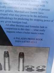 Handgun Stopping Power Marshall & Sanow Paladin Press 1992 HC