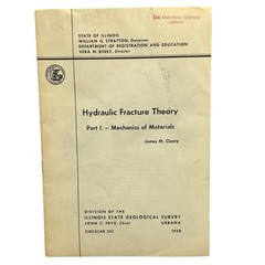 Hydraulic Fracture Theory 3 Volume Set State of Illinois 1958 Used Ships Quickly