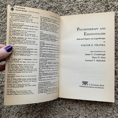Psychotherapy and Existentialism Viktor E Frankl 1967 Fourth Printing Paperback