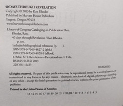 40 Days Through Revelation Ron Rhodes 2013 Prophecy Bible Study PB VG