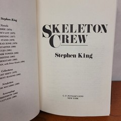 Skeleton Crew by Stephen King (Vtg Putnam Hardcover w/ Dustjacket, 1985, 1st Ed)