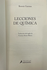 Lecciones de Química – Bonnie Garmus (Salamandra, 2023) – Very Good Cond.