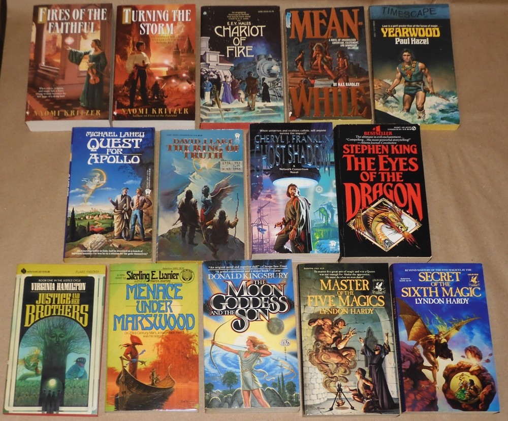 LOT 14 Assorted FANTASY Novels & Short Story PBs 1970s – 2004 in VG/NM! Lot#1F