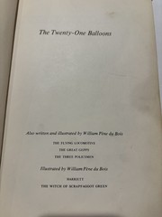 Vintage copy of The 21 Balloons William Pène du Bois 1950 Macmillan Co.