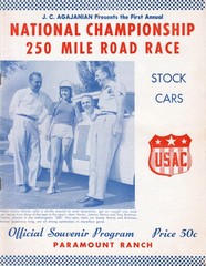 1956 Paramount Ranch USAC Stock Car Racing Program – Very Rare – Free Shipping
