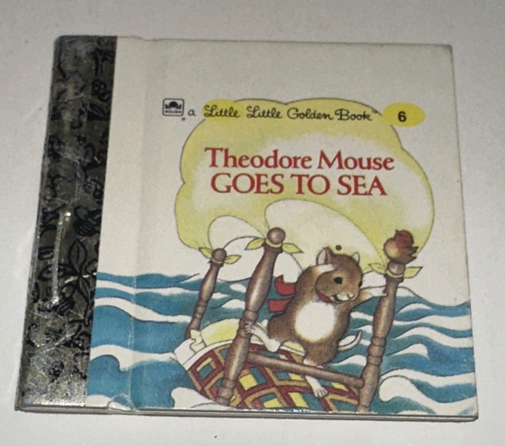 1983 Little Little Golden Book Theodore Mouse Goes To Sea 2.75” X 2.75” *READ*