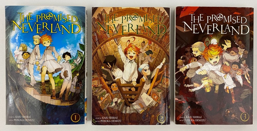 Kaiu Shirai, Demizu THE PROMISED NEVERLAND 1 2 3 Softcover VG Shonen Jump VIZ