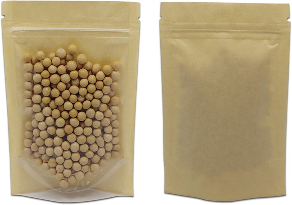FERENLI 50 Pcs Clear Fornt Brown Kraft Paper for 6.3×9.4 inch, /