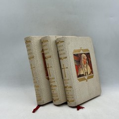 LIVES OF THE SAINTS Alban Butler Lib. Of Catholic Devotion HC Cream Faux Leather