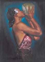 LEETEG, BABES, BARS, BEACHES, and BLACK VELVET ART; author signed, nudes,Tahiti