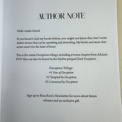 Rina Kent Deceptions Trilogy After Dark Bookshop Special Edition + Art Prints