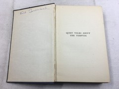 Quiet Talks about the Tempter S.D. Gordon 1910 Religious Christian Revell