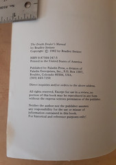 The Death Dealer’s Manual Bradley J. Steiner Paperback Book Paladin Press 1982