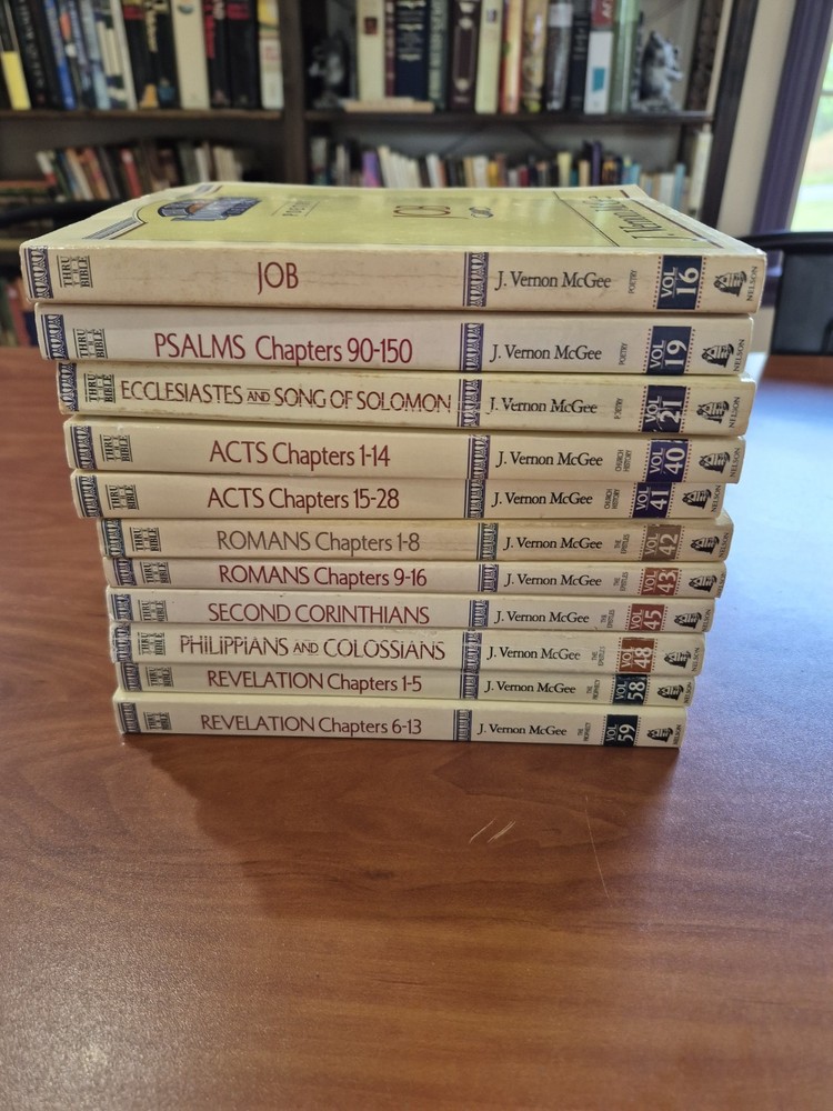 J Vernon McGee Thru The Bible Commentary Series Lot Of 11 Assorted Volumes