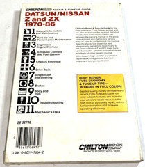 Chilton’s 6932 Datsun/Nissan Z and ZX 1970-86 Repair and Tune-up Guide