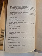 Beldan’s Fire by Midori Snyder (1993, Uk- a Format Paperback)