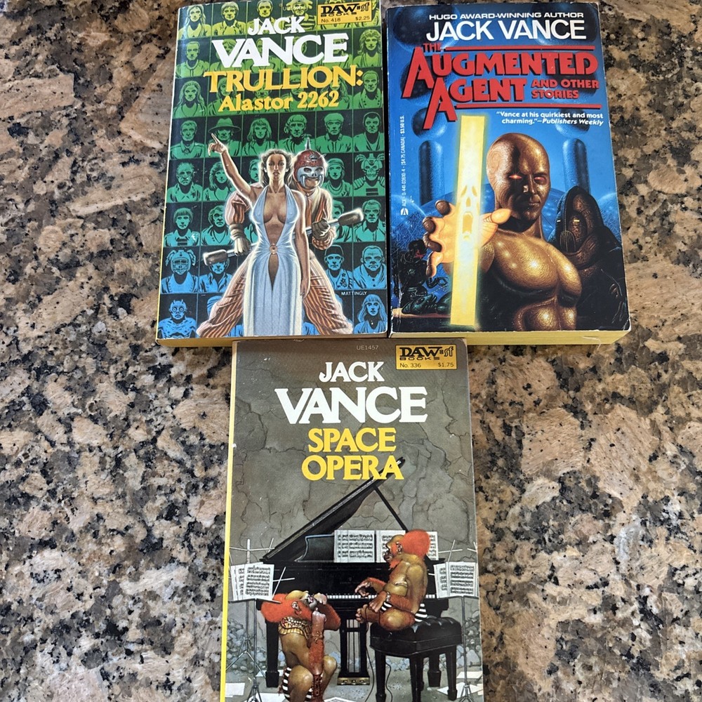 Space Opera + Alastor 2262+ Jack Vance 3 VTG Fantasy PBs 1980s 1st DAW/Ace Print
