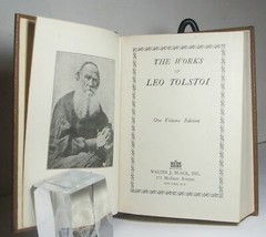 The Works of Leo Tolstoi 1928 Pebbled Hard Cover Gilt Lettering Walter Black