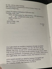 SGND ALLEN GINSBERG HOWL and other Poems 1996 Counter Culture City Lights Poetry