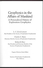 Geophysics in Affairs of Mankind 2001 Lawyer Bates Rice HC/DJ Earth Sciences LN