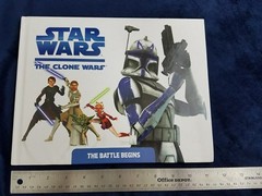 Star Wars the Clone Wars the battle begins hardback children’s book 11 by 8.5 in