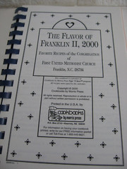 The Flavor of Franklin II Cookbook Appalachian Church 2001 Hints 200+ Pages