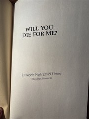 Will You Die for Me? By Tex Watson Chaplain Ray. Charles Manson 1978, HC/DJ