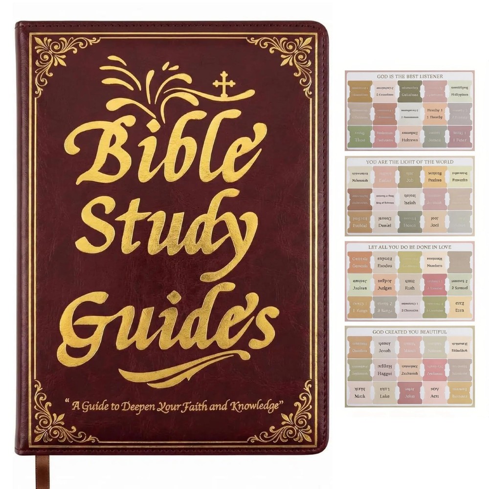 Saronvis 66-Page Bible Study Guide – Large 6.9 x 9.8 in Devotional Brown