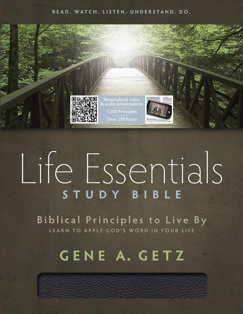 Life Essentials Study Bible, Black Bonded Leather