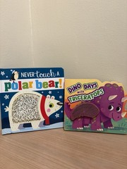 Make Believe Ideas Lot 2 Board Books Never Touch a Polar Bear + Triceratops