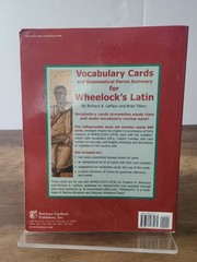 Vocabulary Cards and Grammatical Forms Summary for Wheelock’s Latin