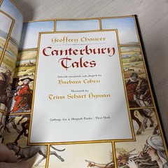 VTG Canterbury Tales Barbara Cohen 1988 HB First Edition Medieval Classics