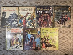 Lot of 7 Vintage 1960’s Step Up Children Educational Hardcover Books, Explorers
