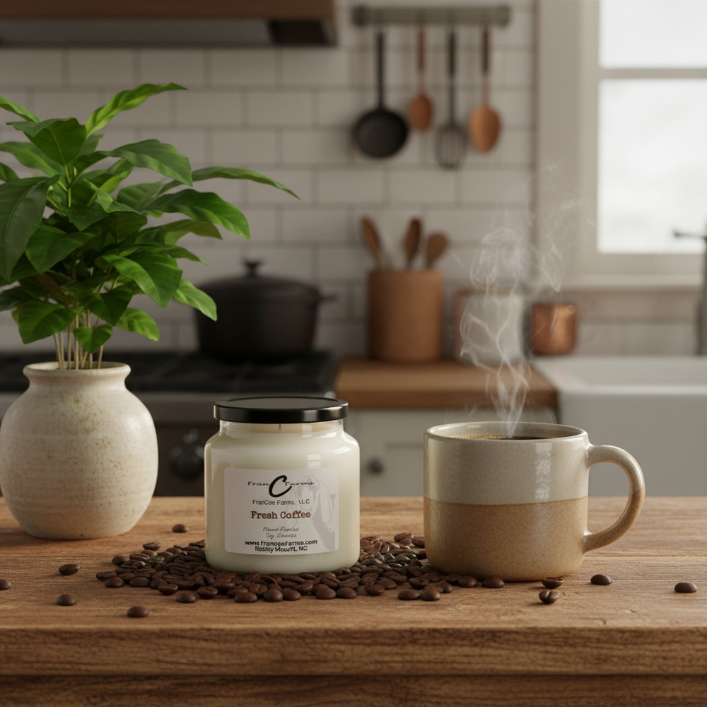Fresh Coffee Soy Candle – 18 oz. Apothecary Candle