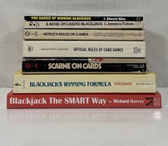 Blackjack Poker Book Lot Of 7 – Scarne On Cards Casino Playing Card Game Guide