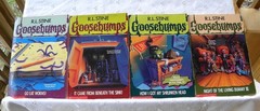 Goosebumps R.L. Stine Lot of 8 PB books Calling All Creeps! Go Eat Worms!