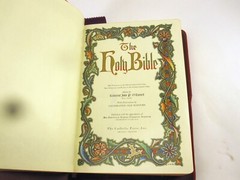 Holy Bible Papal Edition 1952 Leather Bound Book With Box, Please See Photos