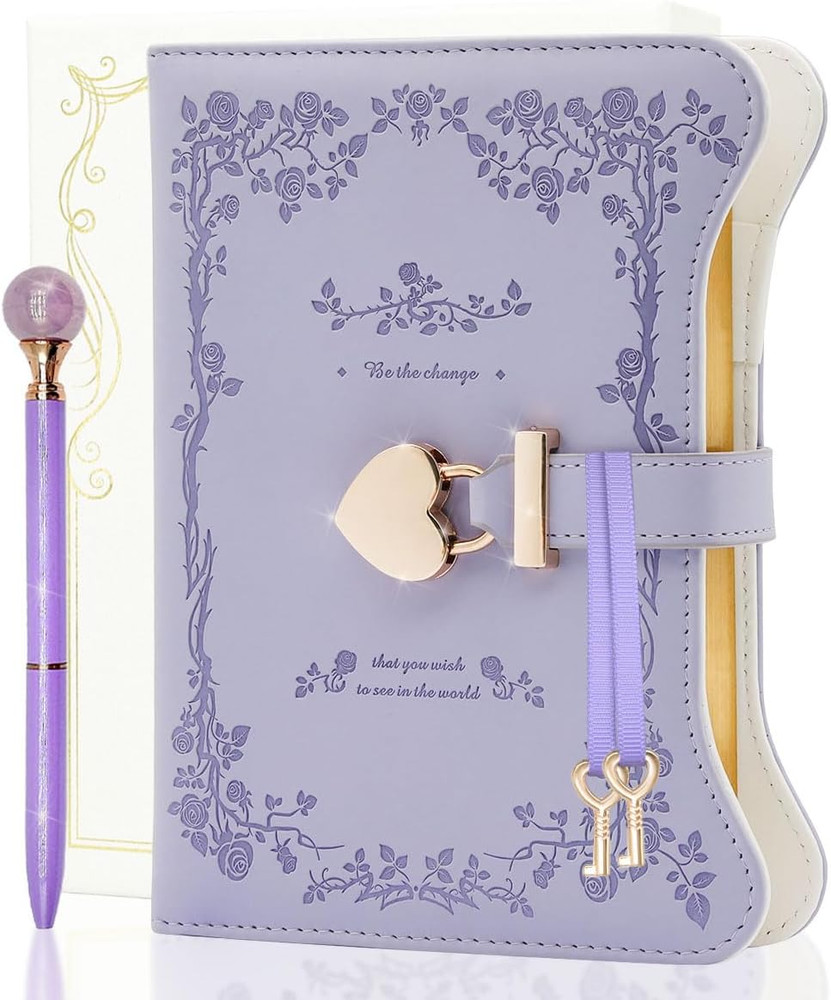 Hi! SCI Diary with Lock and Keys for Girls & Women, 360 Pages Journal with Lock