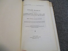 SENATE MANUAL(4) UNITED STATES RULES 1947-57-63-75 -SENATOR JOHN SPARKMAN ESTATE