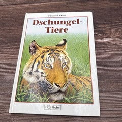 2 German Childrens Books HC Animals Horses Pony Jungle Tiger Fisher Reader Lot
