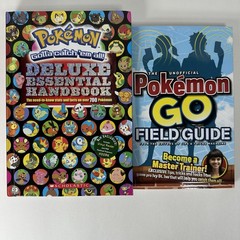 Pokemon Deluxe Essential Handbook & Pokemon Go Field Guide, Lot of 2, Like New