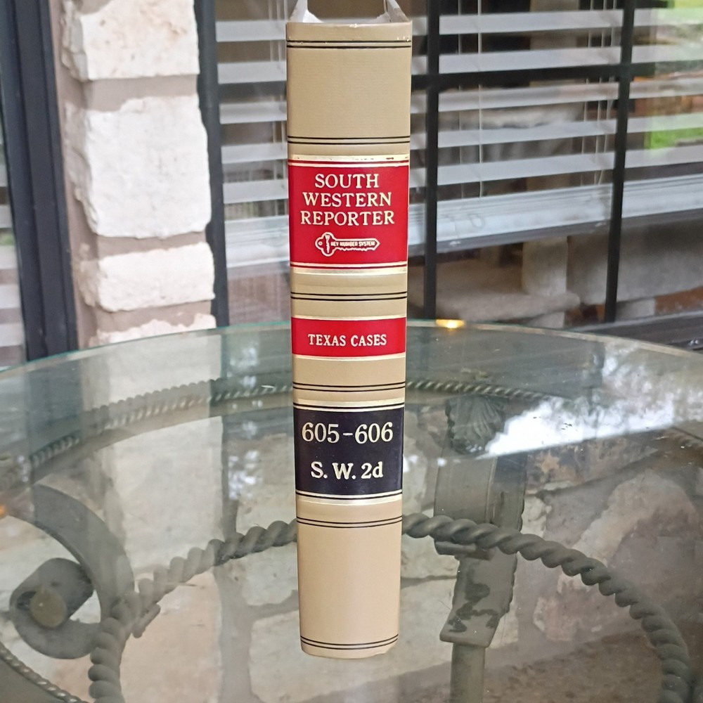 West Publishing South Western Reporter 2d 605-606 (1981) HC Texas Cases