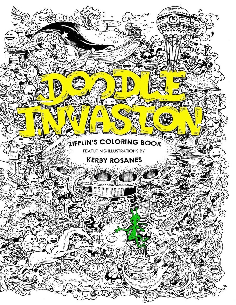 Doodle Invasion: Zifflin’s Coloring Book Brand New